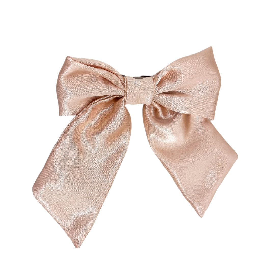 Mini Beige Satin Bow