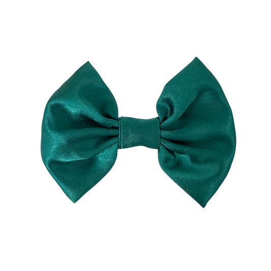 Holiday Green Mini Satin Bow