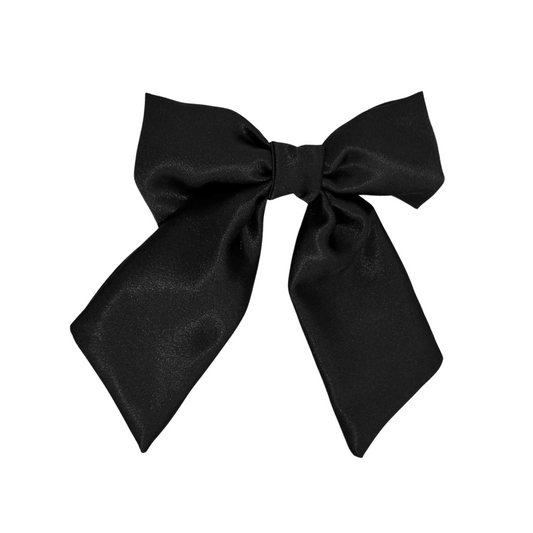 Mini Black Satin Bow