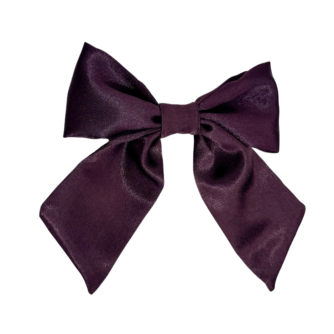 Mini Brown Satin Bow