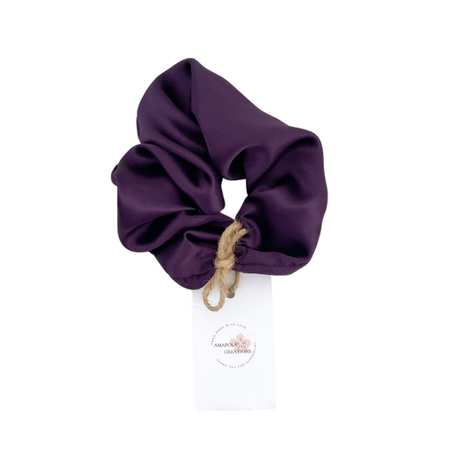 Mauve Satin Scrunchie