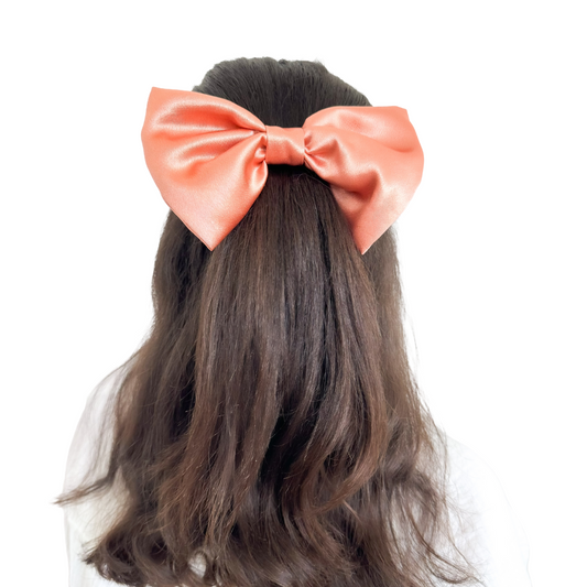 Light Apricot Satin Bow