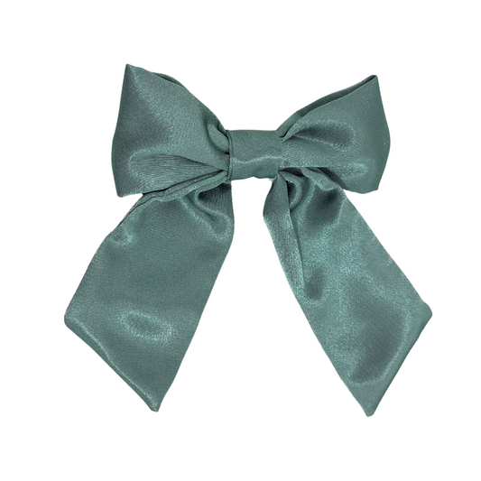 Mini Sage Green Satin Bow