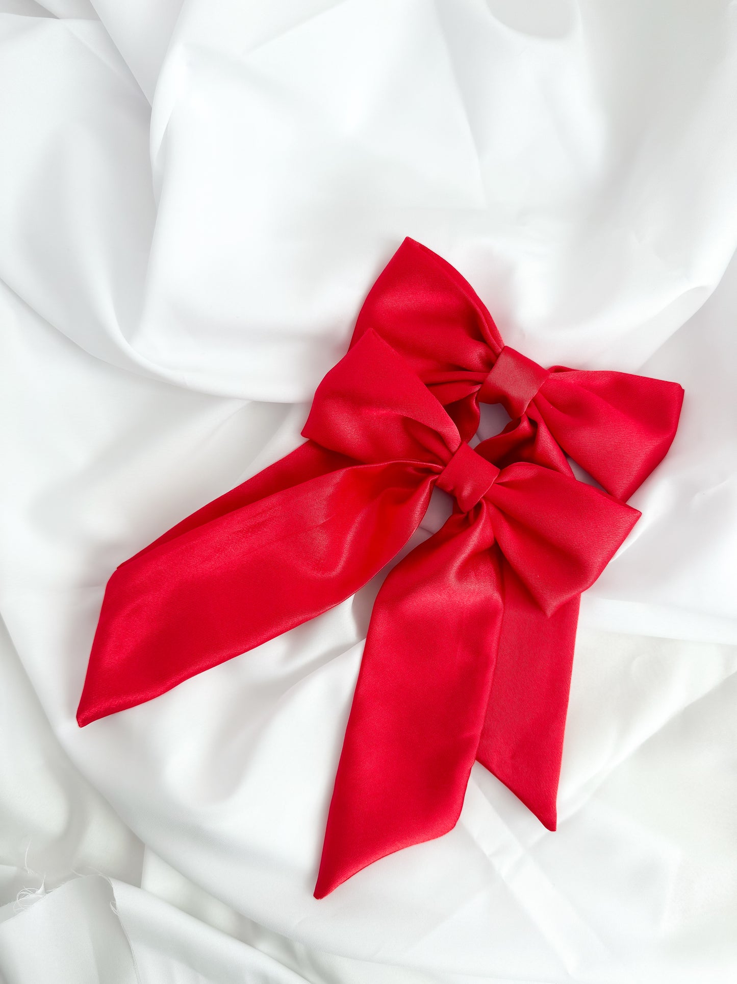 Holiday Red Satin Bow