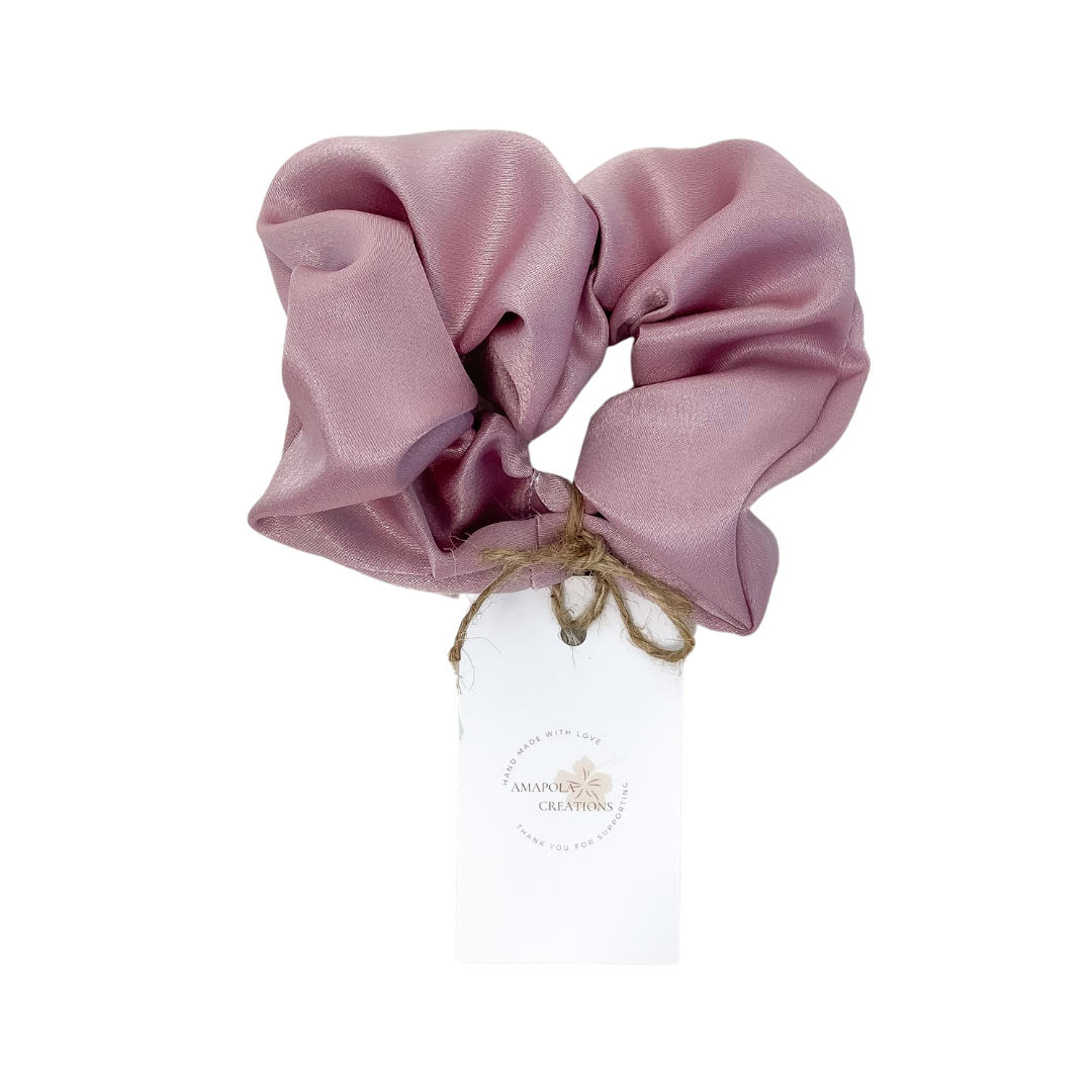 Rose Satin Scrunchie