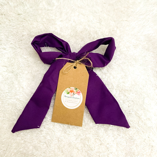 Mauve Bow Hair Tie