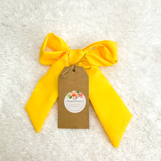 Canary Bow Hair Tie