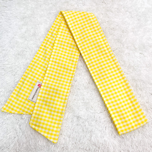 Yellow Gingham Bandana