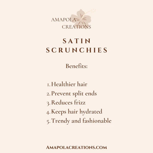 Coral Satin Scrunchie