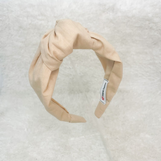 Beige Knotted Headband