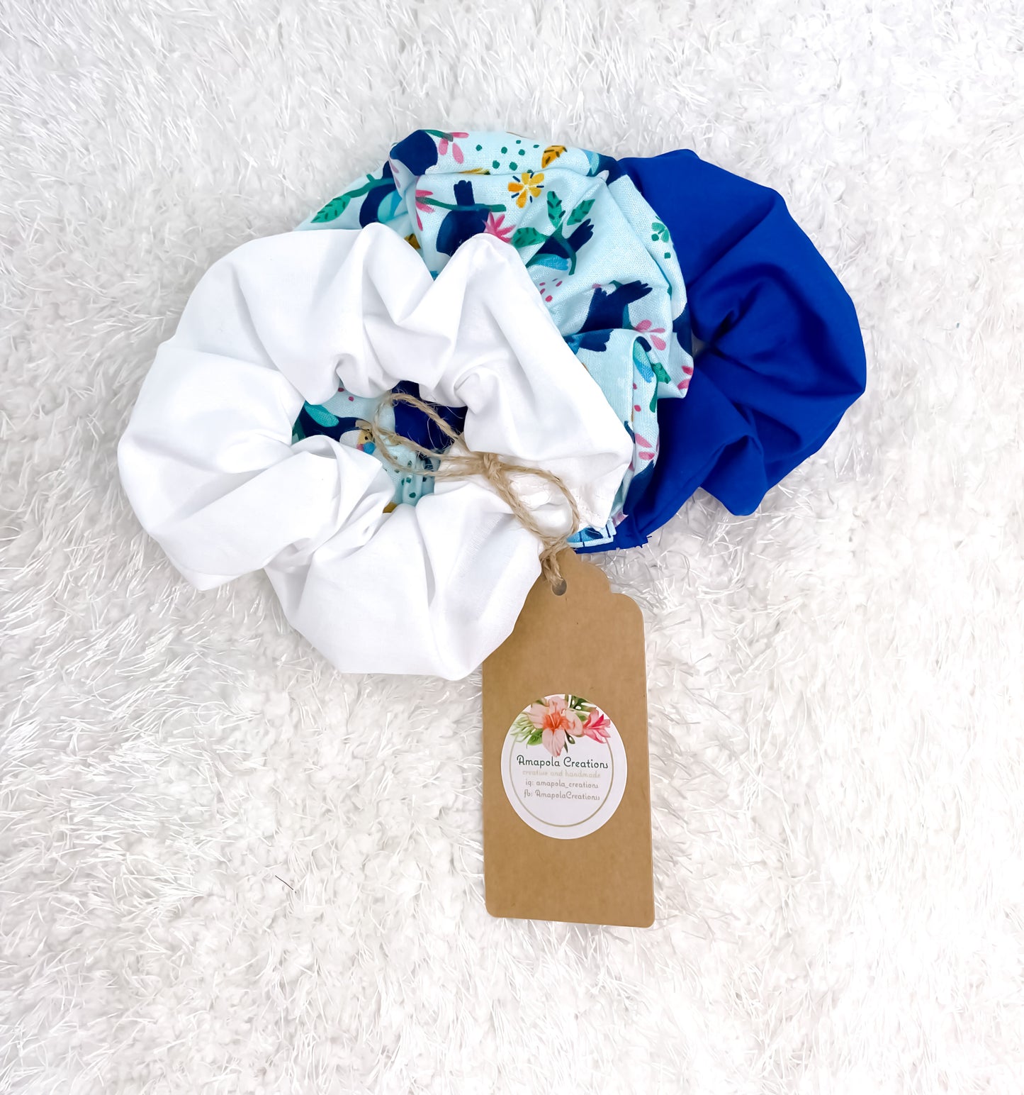 Blue Paradise Scrunchies Pack