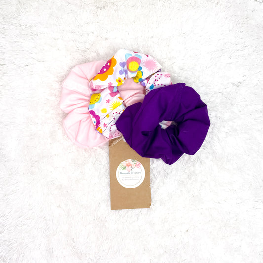 Peach Spring Scrunchies Pack